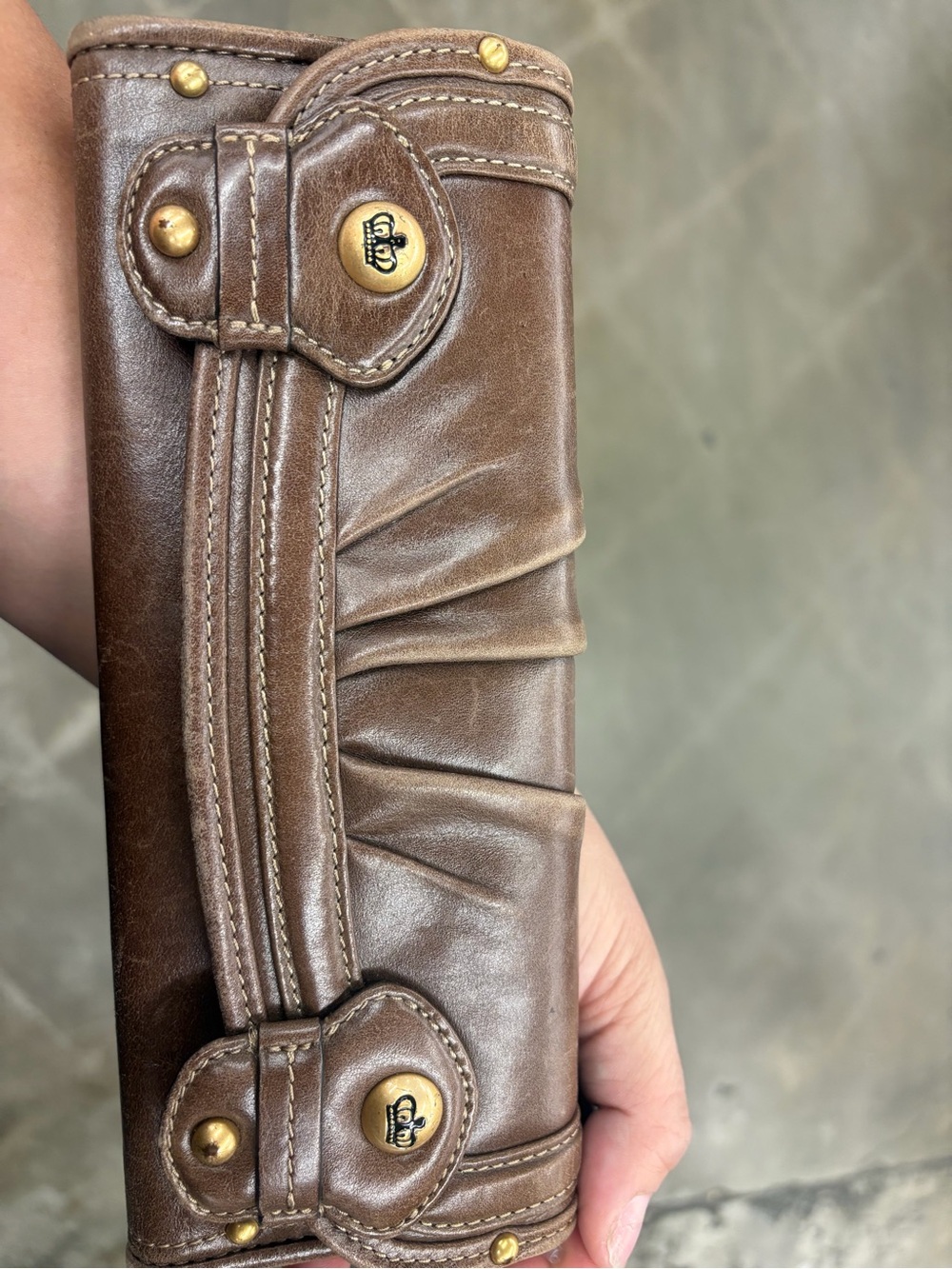 Vintage Y2K Juicy Couture Juicy Princess “Mad Money” Brown Leather Wallet